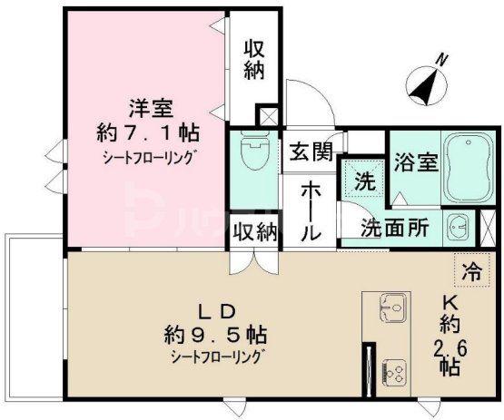 NIDO LARGO(1LDK/2階)の間取り写真