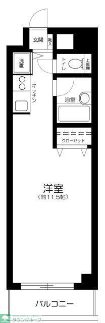 大成ルームズ(1K/1階)の間取り写真
