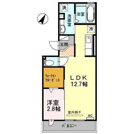 ルーチェ みよし(1LDK/3階)の間取り写真