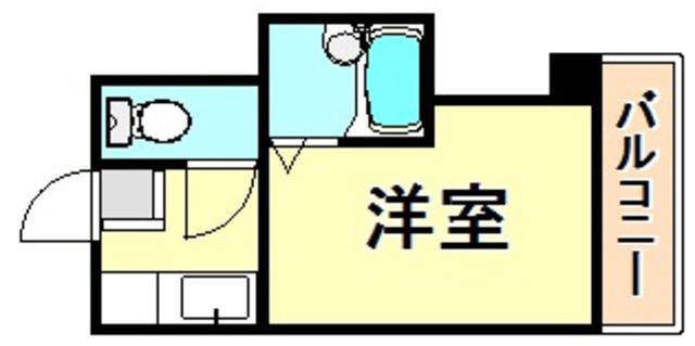 甲南ヤングマンション(1K/4階)の間取り写真