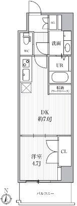 CAVANAYOTSUYA(1DK/3階)の間取り写真