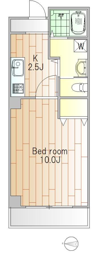 祐HOUSE(1K/2階)の間取り写真