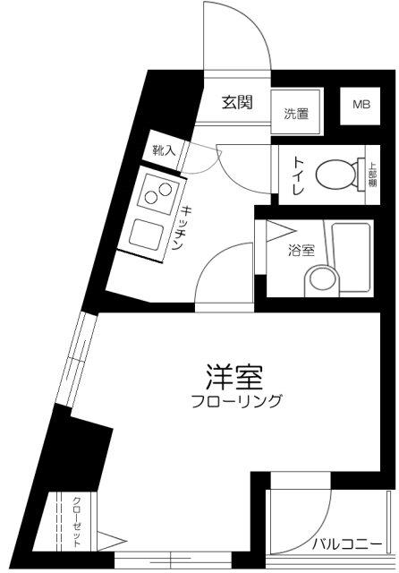 プレール南馬込(1K/7階)の間取り写真