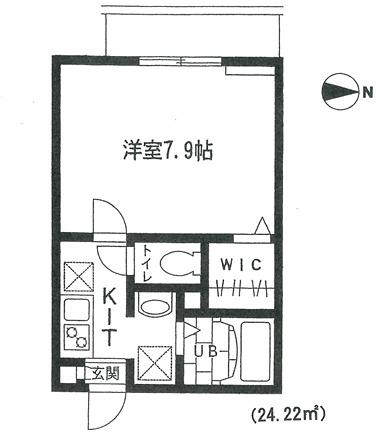 スプリングライフ千川(1K/1階)の間取り写真
