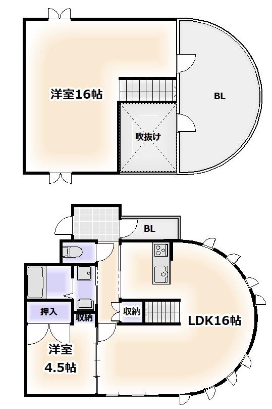 アークエスト(2LDK/7階)の間取り写真