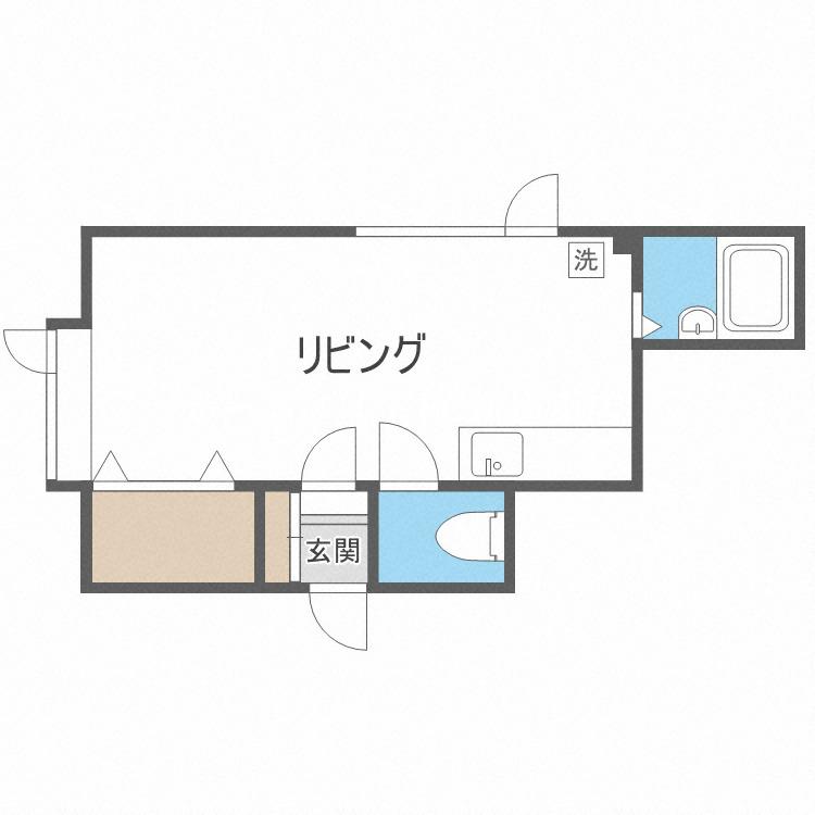 マリンコーポ32(ワンルーム/2階)の間取り写真