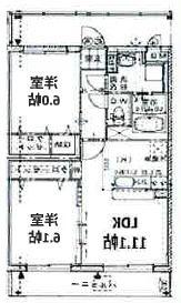 STELLA小池原(2LDK/2階)の間取り写真