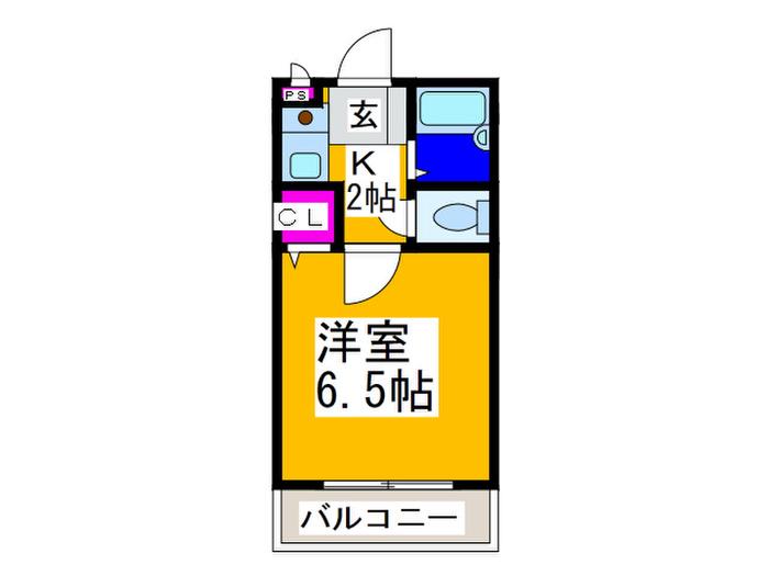 コーポベル(1K/3階)の間取り写真