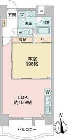 さくらHILLS 名駅ノース(1LDK/10階)の間取り写真
