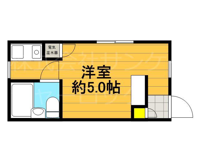メゾンドノア国立東(ワンルーム/5階)の間取り写真