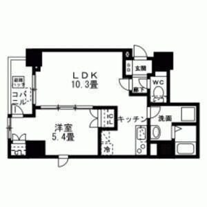 AXIA日本橋茅場町(1LDK/6階)の間取り写真