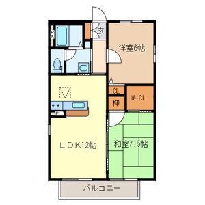 モナハイツ(2LDK/1階)の間取り写真