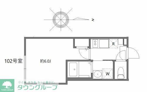 礎レジデンス小岩(1K/1階)の間取り写真