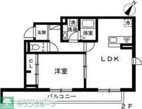 蕨市錦町4丁目 共同 南棟(1LDK/3階)の間取り写真