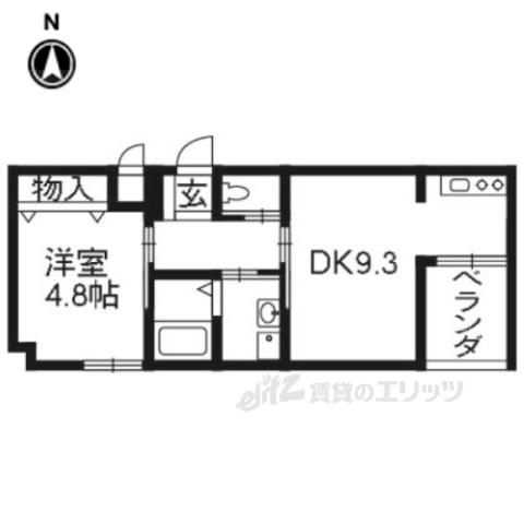 メゾン ル ブラン(1LDK/1階)の間取り写真