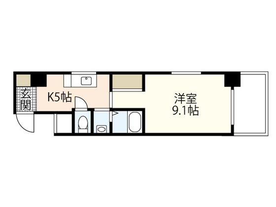 第3イワヒロビル(1K/7階)の間取り写真