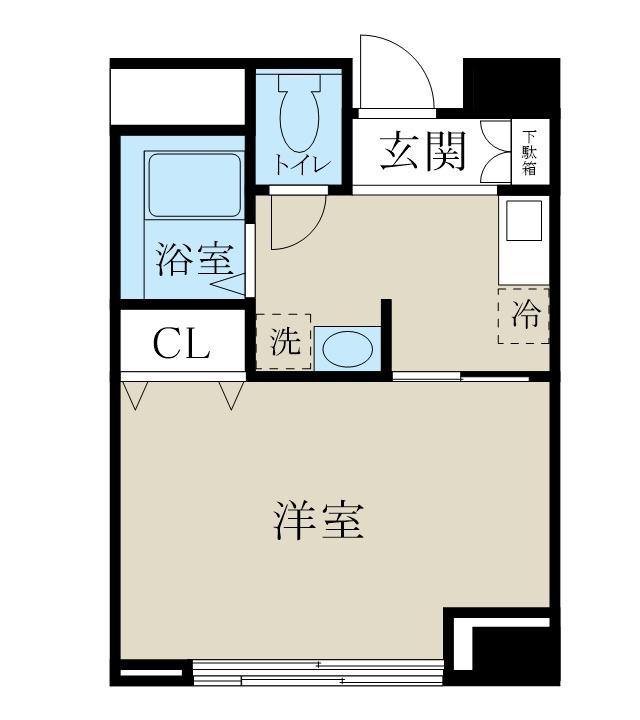 アルファコンフォート新潟(1K/3階)の間取り写真