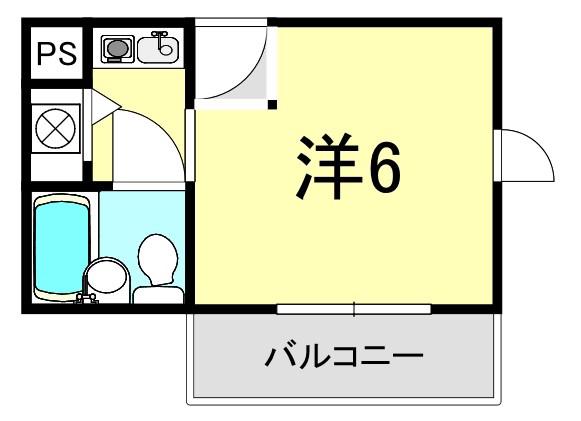 元町アーバンライフ(ワンルーム/8階)の間取り写真