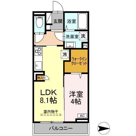 クレストールII(1LDK/2階)の間取り写真