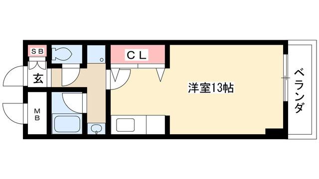 ティーエム21(ワンルーム/3階)の間取り写真