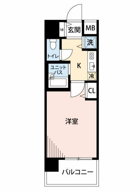 ステーションプラザロアール東中野(1K/2階)の間取り写真