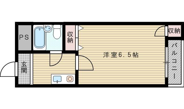 ガレージフィールド相川(1K/3階)の間取り写真