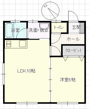 オレンジハイツ(1LDK/2階)の間取り写真