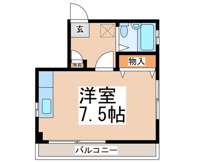 マ・メゾン(ワンルーム/1階)の間取り写真