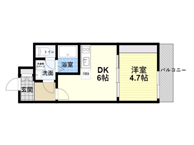 GARDENIA鶴見(1DK/12階)の間取り写真