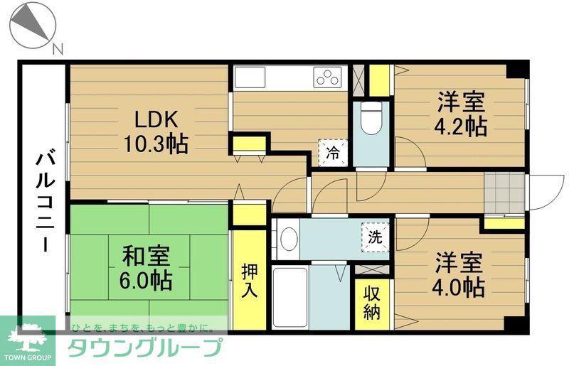 マ・メゾン寿(3LDK/5階)の間取り写真
