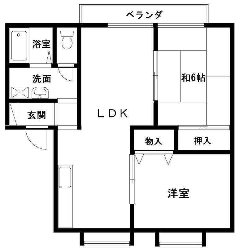 セジュール12(2LDK/1階)の間取り写真