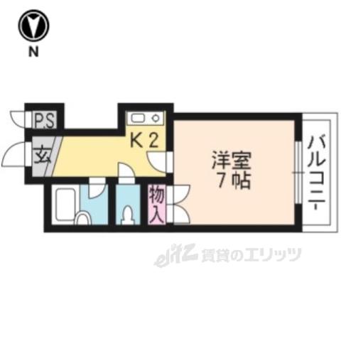 メモワール上桂(1K/3階)の間取り写真