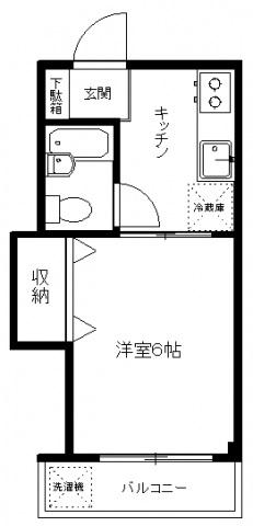 メゾンチクマ I(1K/2階)の間取り写真