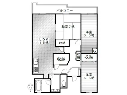 ミヤハラーウエストA(3SLDK/4階)の間取り写真
