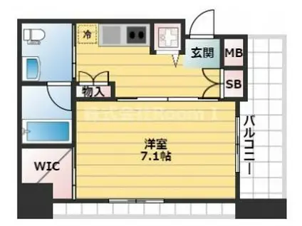 ISM谷町六丁目旧プライムアーバン安堂寺(1K/6階)の間取り写真