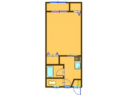 浅田ガーデンハイム(1K/1階)の間取り写真