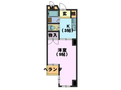 本山プラザ(1K/5階)の間取り写真