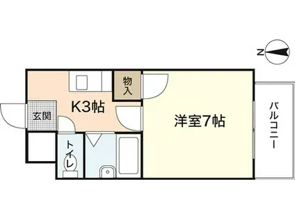 シンフォニー24(1K/3階)の間取り写真