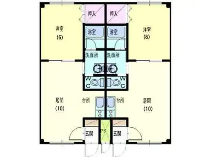 ピュアパレス函館III(1LDK/5階)の間取り写真