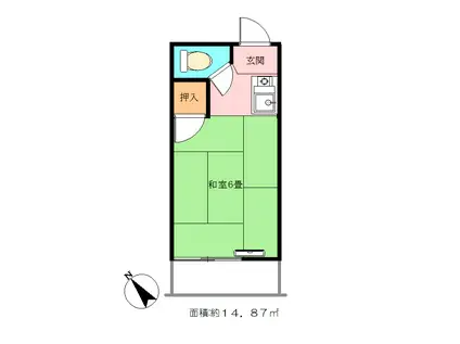 MYコーポ(1K/4階)の間取り写真