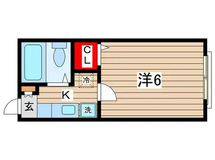 ヨシカワコーポラス(1K/2階)の間取り写真