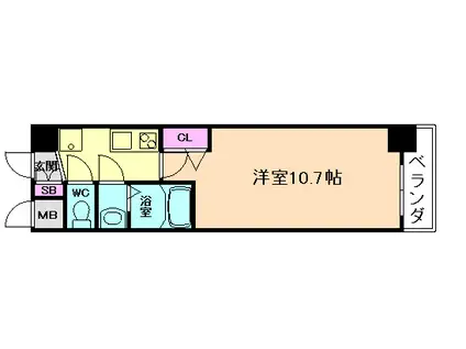 フォレステージ福島(1K/7階)の間取り写真