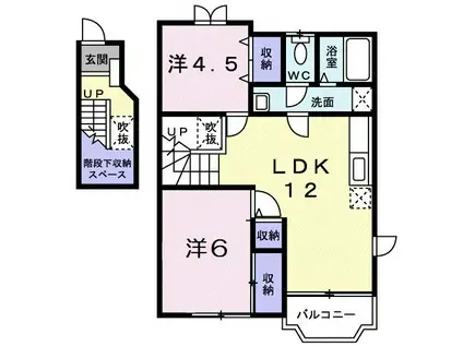 パークサイドN・B(2LDK/2階)の間取り写真