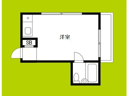 LBアパートメント(ワンルーム/3階)の間取り写真