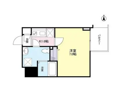 ガーラプレイス新宿御苑(1K/11階)の間取り写真