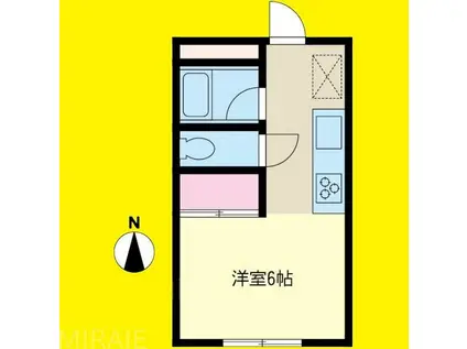 エントピア湘南(ワンルーム/2階)の間取り写真