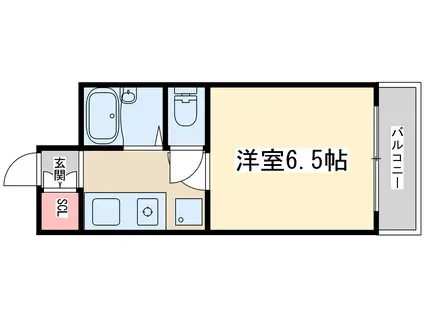 グランコート江坂(1K/5階)の間取り写真