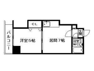 第3鈴興ハイム(1DK/7階)の間取り写真