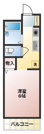 パナハイツ本庄(1K/1階)の間取り写真