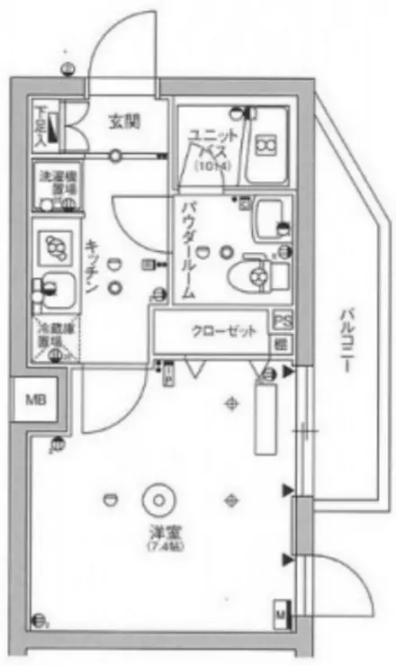 スカイコート品川パークサイドIII 1階階 間取り